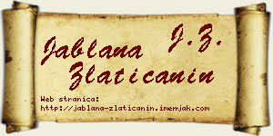 Jablana Zlatičanin vizit kartica